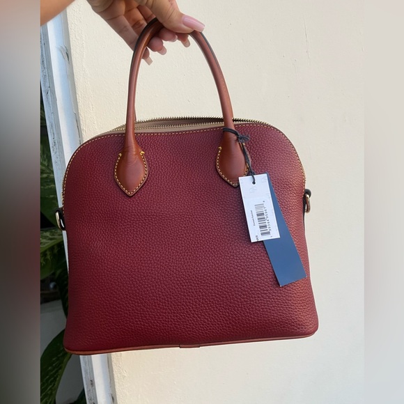 Dooney Bourke Domed Satchel Wine - Picture 4 of 5